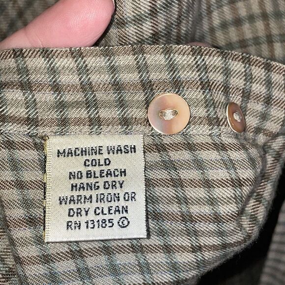 Vintage Burma Bibas Rayon Shirt Plaid Button Down Made in Hong Kong Soft 90s M/L - Picture 3 of 10